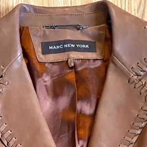 Marc New York leather jacket medium British tan color